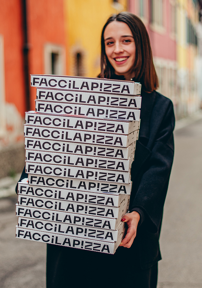 Progettazione logotipo, rebranding e grafica per packaging per Facci la Pizza